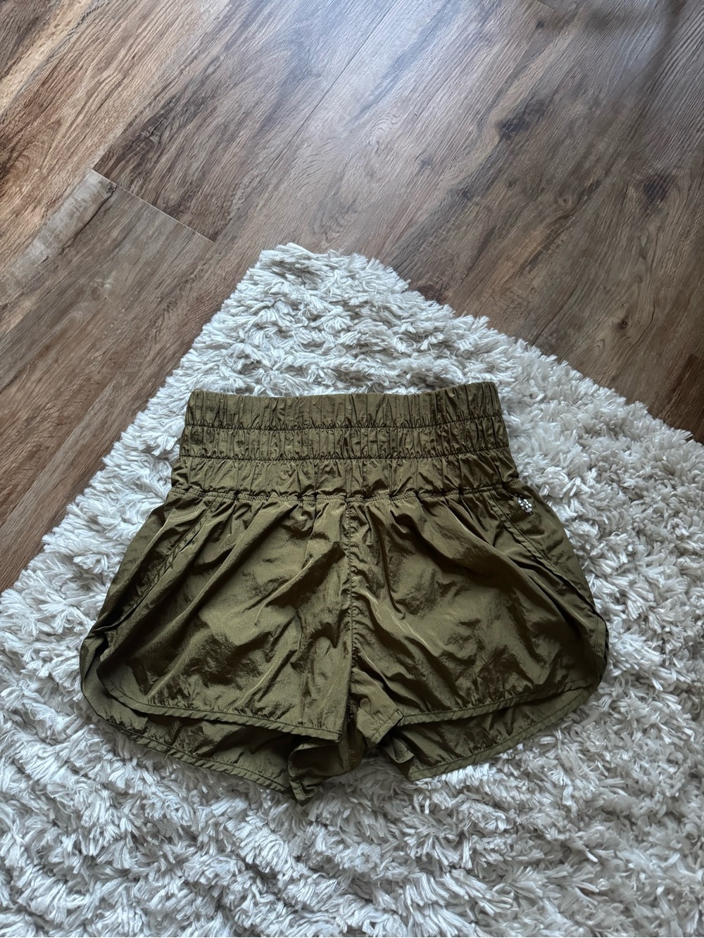 FP Movement by Free People The Way Home Olive High-Waist Athletic Shorts